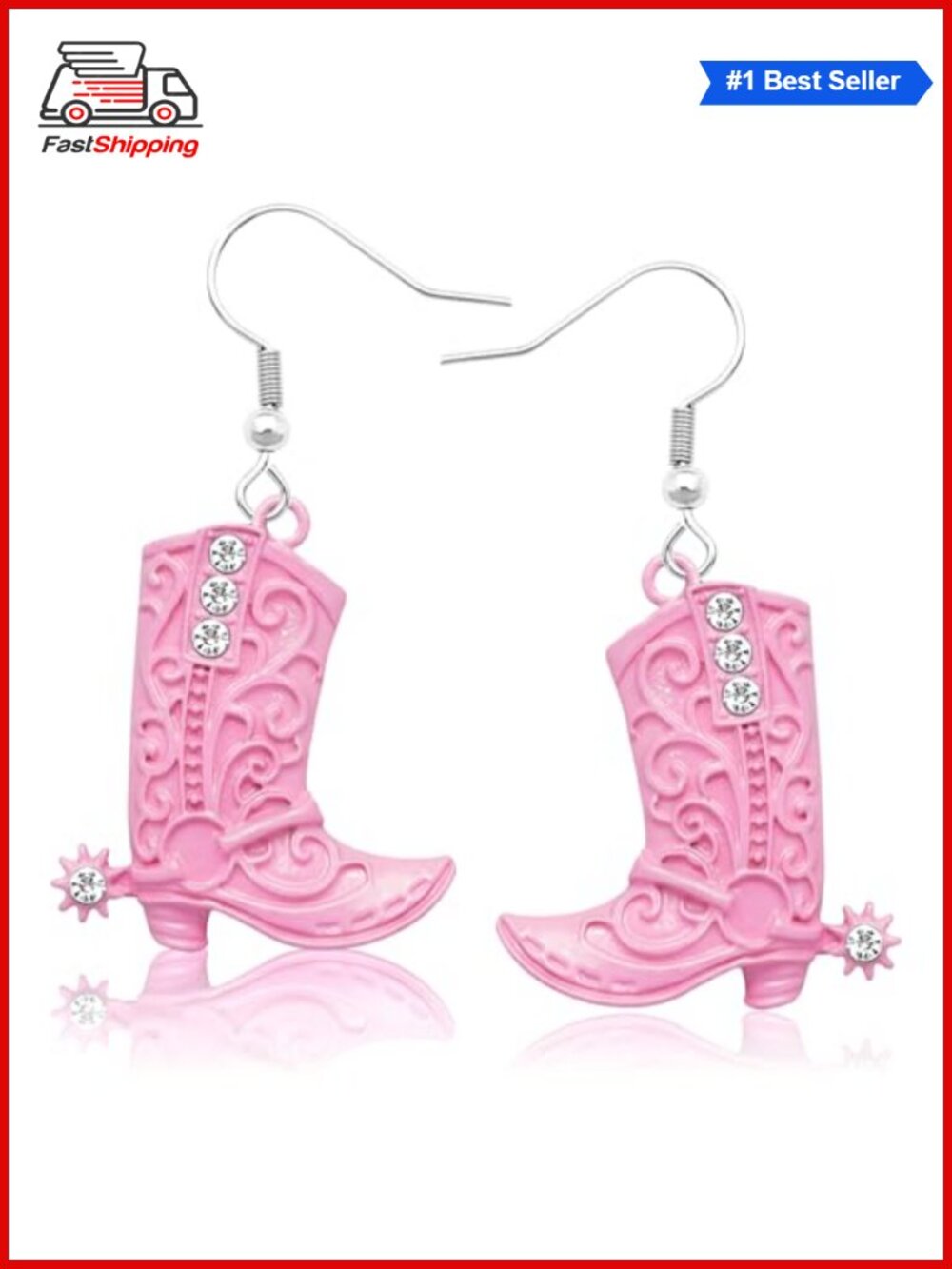 ✨ Western Cowgirl Boots Texas Spur Dangle Drop Earrings Rodeo Boho Costume